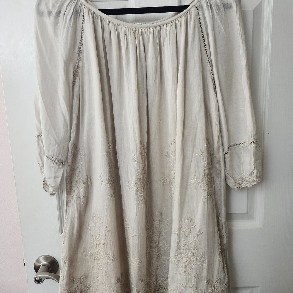 light Grey silk midi dress